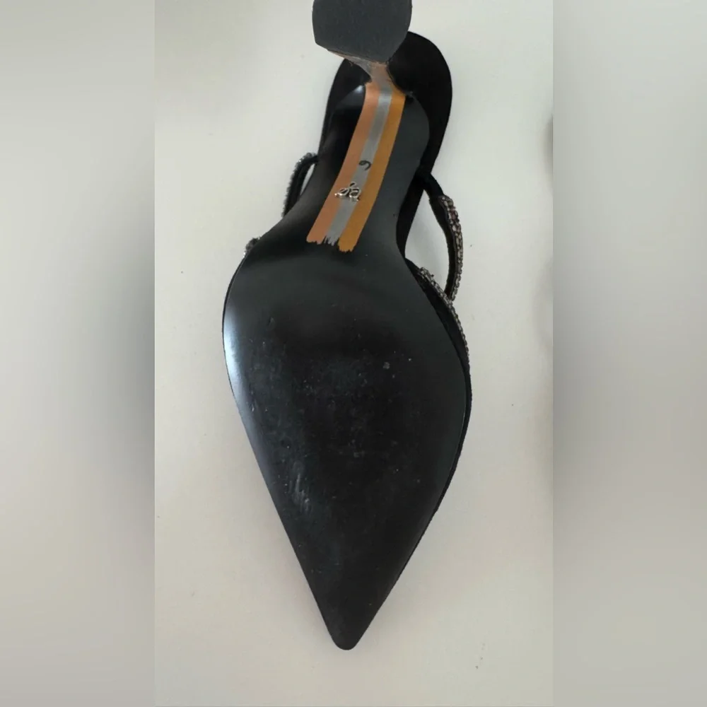 Sam Edelman Anita Embellished Black Heels- Never Worn - Picture 6 of 8